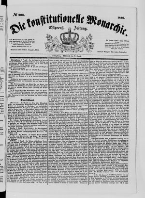 Die konstitutionelle Monarchie vom 07.08.1850