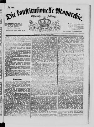 Die konstitutionelle Monarchie vom 11.08.1850