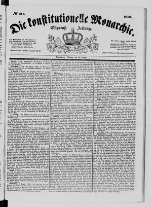 Die konstitutionelle Monarchie vom 12.08.1850