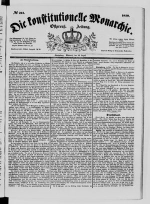 Die konstitutionelle Monarchie vom 14.08.1850