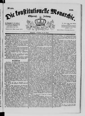 Die konstitutionelle Monarchie vom 15.08.1850