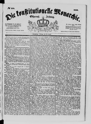 Die konstitutionelle Monarchie vom 19.08.1850