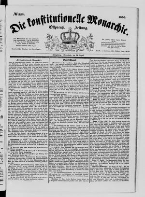 Die konstitutionelle Monarchie on Aug 24, 1850