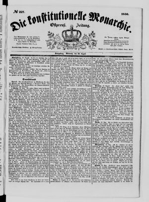 Die konstitutionelle Monarchie vom 28.08.1850