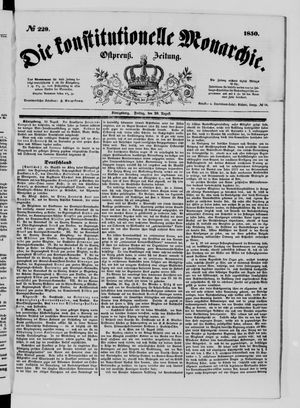 Die konstitutionelle Monarchie vom 30.08.1850