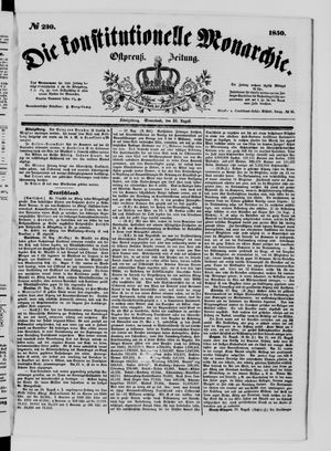 Die konstitutionelle Monarchie on Aug 31, 1850
