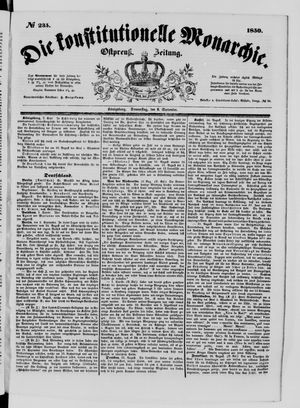 Die konstitutionelle Monarchie vom 05.09.1850