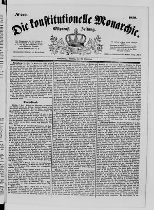 Die konstitutionelle Monarchie vom 10.09.1850