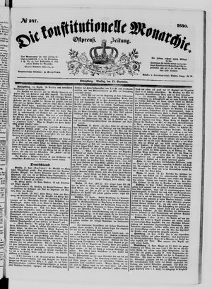 Die konstitutionelle Monarchie on Sep 17, 1850