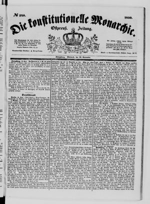Die konstitutionelle Monarchie on Sep 18, 1850