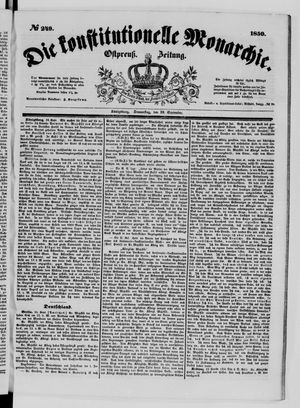 Die konstitutionelle Monarchie vom 19.09.1850