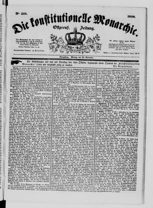 Die konstitutionelle Monarchie vom 23.09.1850