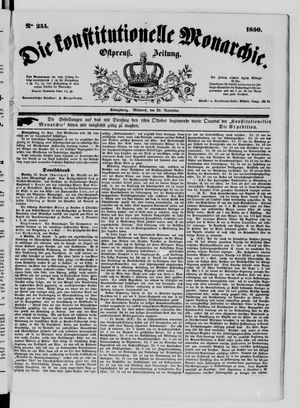 Die konstitutionelle Monarchie vom 25.09.1850