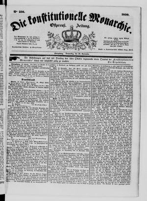 Die konstitutionelle Monarchie vom 26.09.1850