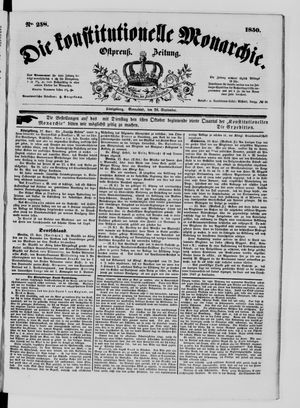 Die konstitutionelle Monarchie on Sep 28, 1850
