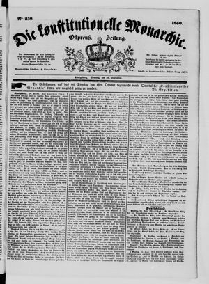 Die konstitutionelle Monarchie vom 29.09.1850