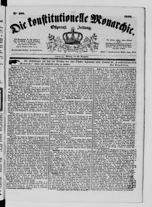 Die konstitutionelle Monarchie vom 30.09.1850