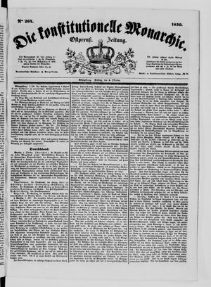 Die konstitutionelle Monarchie vom 04.10.1850