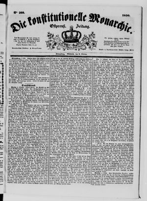 Die konstitutionelle Monarchie vom 09.10.1850
