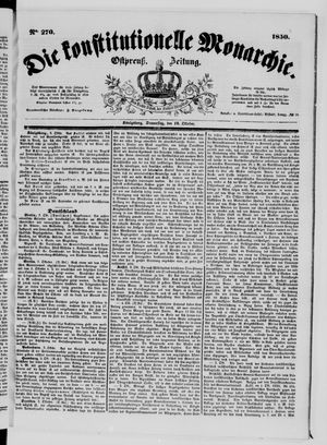Die konstitutionelle Monarchie vom 10.10.1850