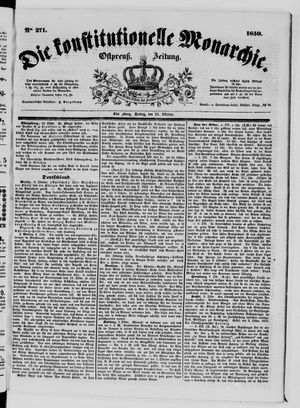 Die konstitutionelle Monarchie vom 11.10.1850