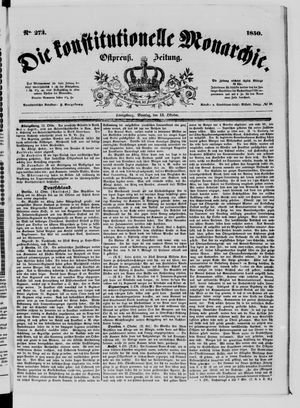 Die konstitutionelle Monarchie vom 13.10.1850
