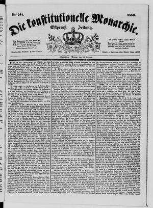 Die konstitutionelle Monarchie vom 21.10.1850