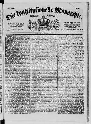 Die konstitutionelle Monarchie vom 24.10.1850