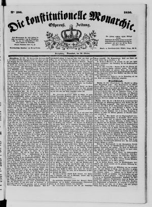 Die konstitutionelle Monarchie vom 26.10.1850