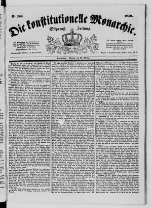Die konstitutionelle Monarchie vom 28.10.1850