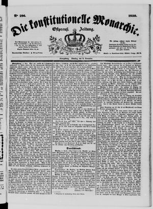 Die konstitutionelle Monarchie vom 05.11.1850