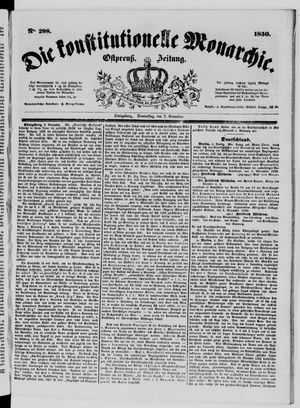 Die konstitutionelle Monarchie vom 07.11.1850