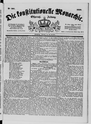 Die konstitutionelle Monarchie vom 10.11.1850