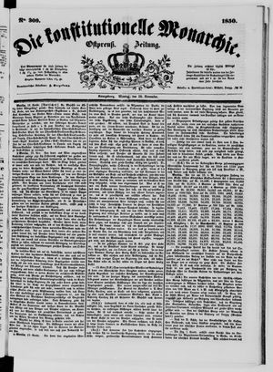 Die konstitutionelle Monarchie vom 18.11.1850