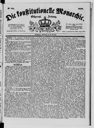 Die konstitutionelle Monarchie vom 20.11.1850