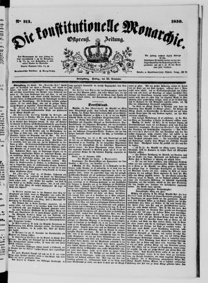 Die konstitutionelle Monarchie vom 22.11.1850