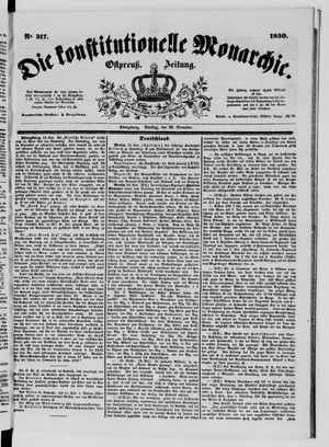Die konstitutionelle Monarchie on Nov 26, 1850