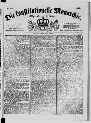 Die konstitutionelle Monarchie vom 02.12.1850