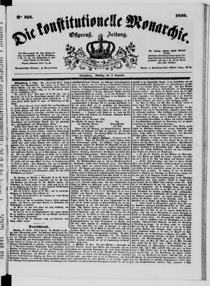 Die konstitutionelle Monarchie vom 03.12.1850