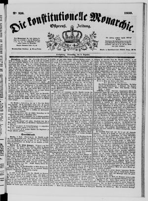 Die konstitutionelle Monarchie on Dec 5, 1850