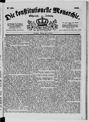 Die konstitutionelle Monarchie on Dec 9, 1850