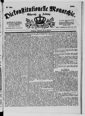 Die konstitutionelle Monarchie vom 14.12.1850