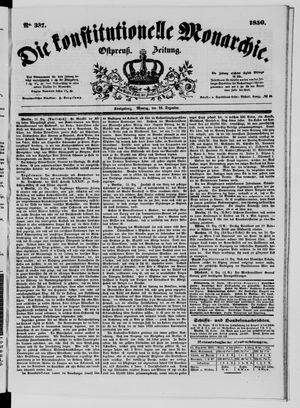 Die konstitutionelle Monarchie vom 16.12.1850