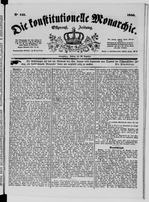 Die konstitutionelle Monarchie on Dec 20, 1850