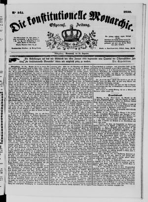 Die konstitutionelle Monarchie on Dec 21, 1850