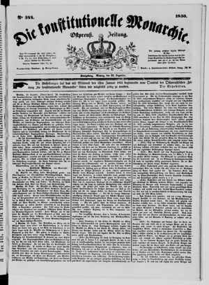 Die konstitutionelle Monarchie on Dec 23, 1850