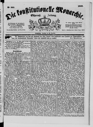 Die konstitutionelle Monarchie vom 24.12.1850