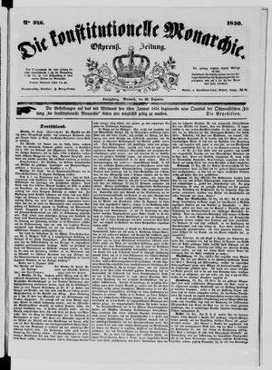 Die konstitutionelle Monarchie vom 25.12.1850