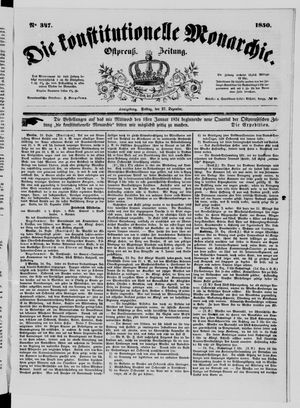 Die konstitutionelle Monarchie on Dec 27, 1850
