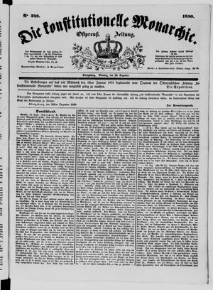 Die konstitutionelle Monarchie vom 29.12.1850